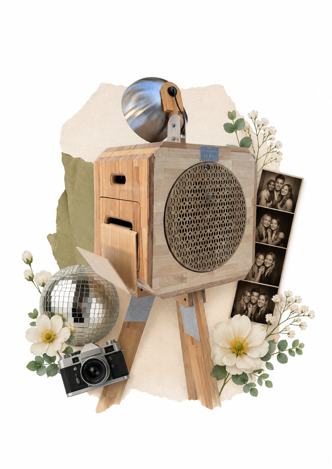 Photobooth en bois, location en Suisse